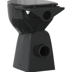 vidaXL Randloos Toilet 7 cm extra hoogte soft-close keramiek zwart