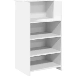 vidaXL Receptiebalie wit 55x50x103,5 cm bewerkt hout