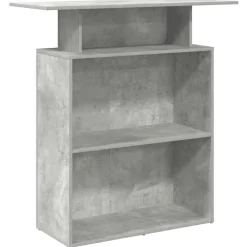 vidaXL Receptiebalie 100x40x104 cm bewerkt hout betongrijs