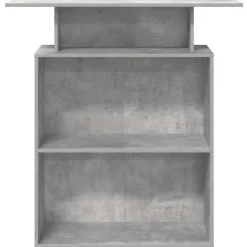 vidaXL Receptiebalie 100x40x104 cm bewerkt hout betongrijs