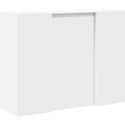 vidaXL Receptiebalie 135x50x103,5 cm bewerkt hout wit