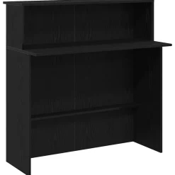 vidaXL Receptiebalie 100x50x103,5 cm bewerkt hout zwart