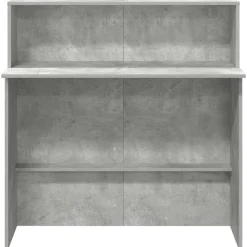 vidaXL Receptiebalie 100x50x103,5 cm bewerkt hout betongrijs