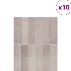vidaXL Rechthoekige Tegel 10 st Beige Koffie 29 x 23 x 0,08 cm