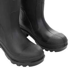 vidaXL Regenlaarzen met verwijderbare sokken maat 38 PVC zwart