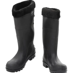 vidaXL Regenlaarzen met verwijderbare sokken maat 38 PVC zwart