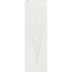 vidaXL Regen paraplu standaard Wit 15,5 x 15,5 x 49 cm Staal