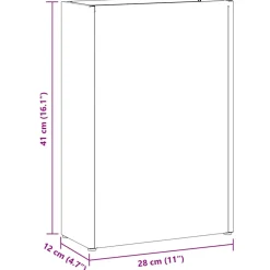 vidaXL Regen paraplu standaard Wit 28 x 12 x 41 cm Staal