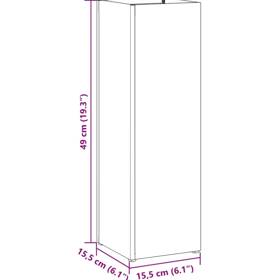 vidaXL Regen paraplu standaard Antraciet 15,5 x 15,5 x 49 cm Staal