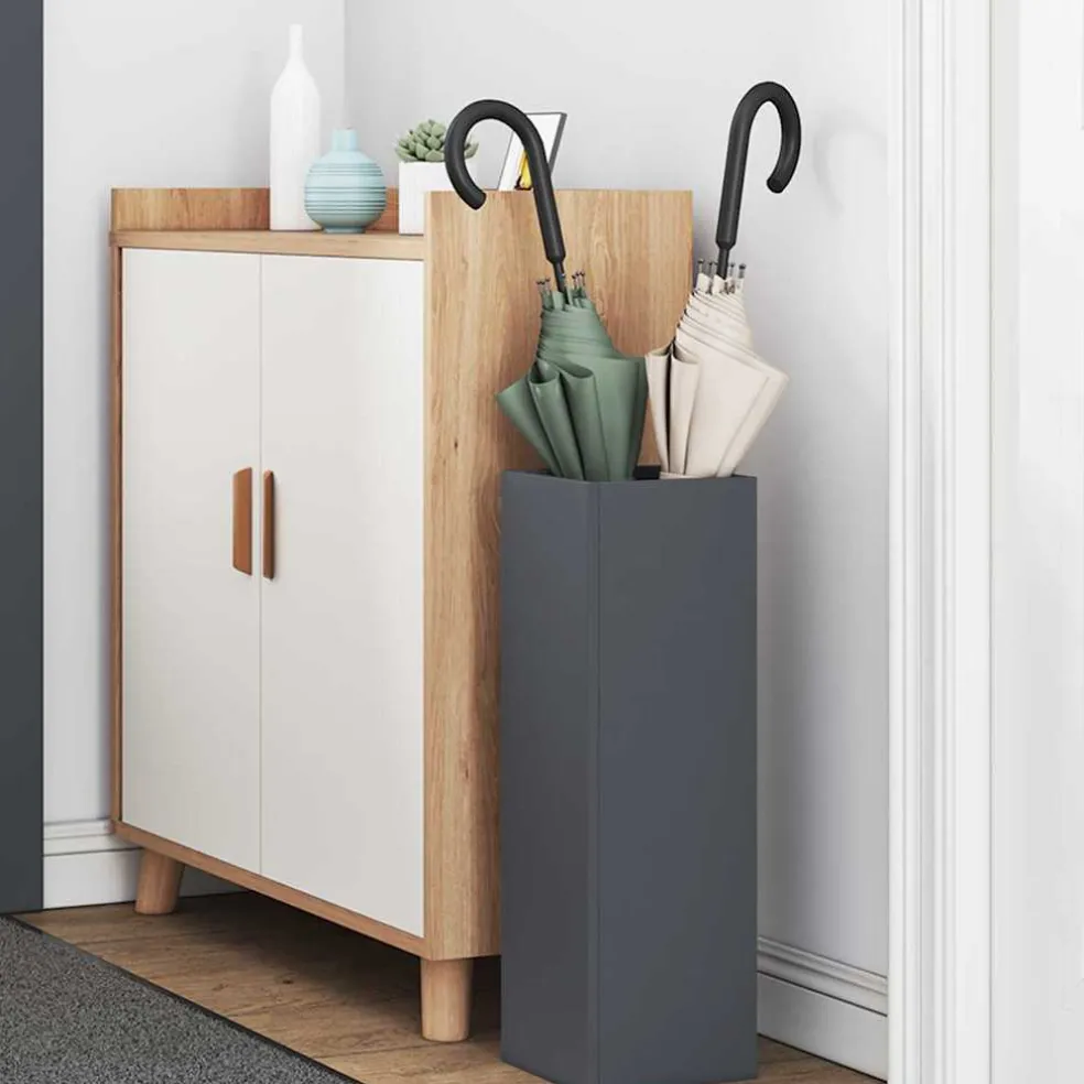 vidaXL Regen paraplu standaard Antraciet 15,5 x 15,5 x 49 cm Staal