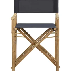 vidaXL Regisseursstoelen 2 st inklapbaar donkergrijs bamboe en stof