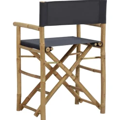 vidaXL Regisseursstoelen 2 st inklapbaar donkergrijs bamboe en stof