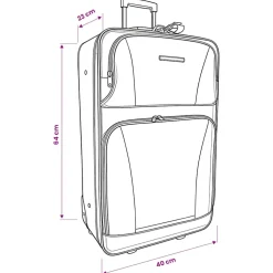 vidaXL Reisbagage set zwart 5-delig