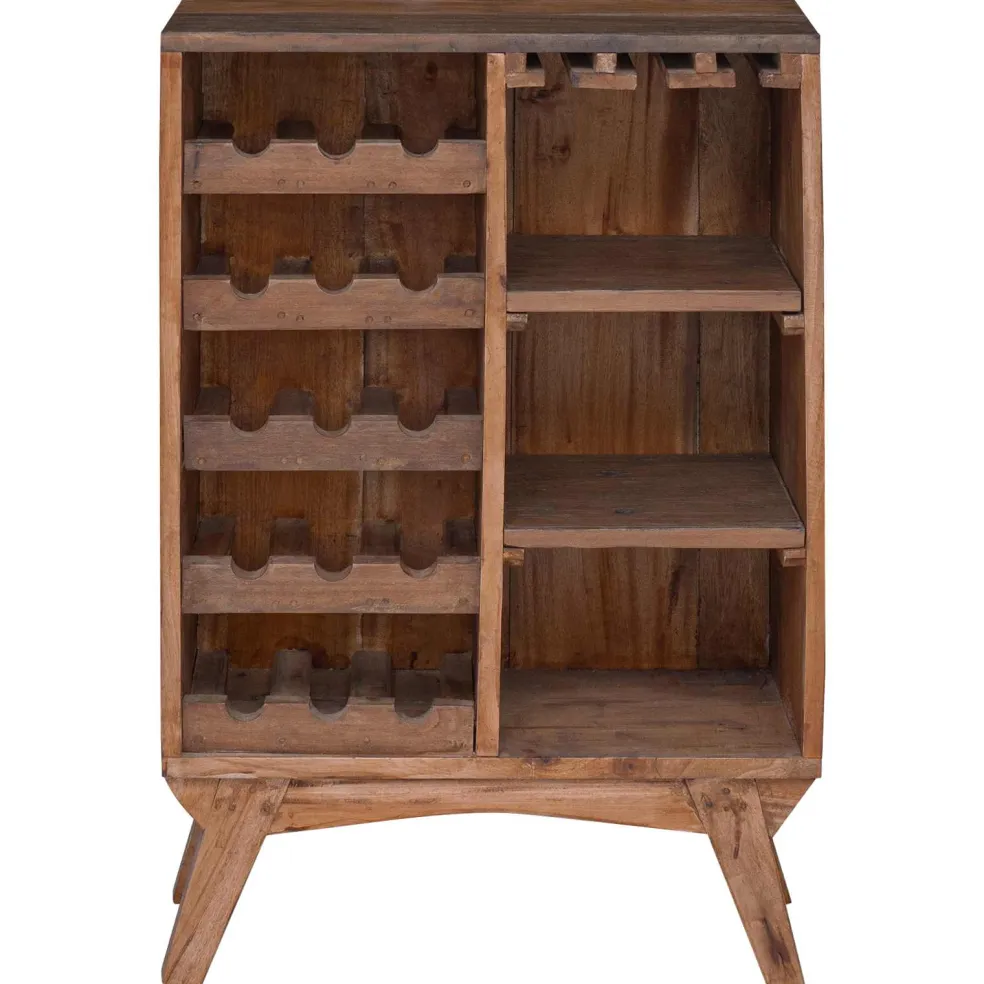 vidaXL Rek Bruin 60 x 30 x 90 cm Massief Gerecycled Hout