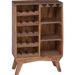 vidaXL Rek Bruin 60 x 30 x 90 cm Massief Gerecycled Hout
