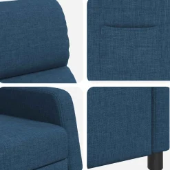 vidaXL Relaxfauteuil Blauw Stof