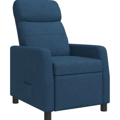 vidaXL Relaxfauteuil Blauw Stof