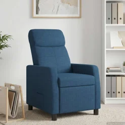 vidaXL Relaxfauteuil Blauw Stof