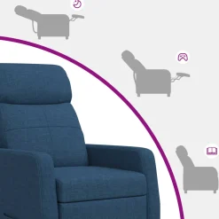 vidaXL Relaxfauteuil Blauw Stof
