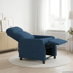 vidaXL Relaxfauteuil Blauw Stof