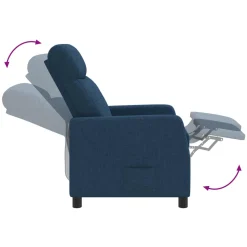 vidaXL Relaxfauteuil Blauw Stof
