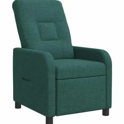 vidaXL Relaxfauteuil Donkergroen Stof