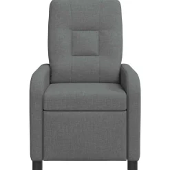 vidaXL Relaxfauteuil Donkergrijs Stof