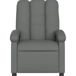 vidaXL Relaxfauteuil Donkergrijze Stof