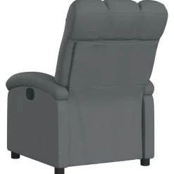 vidaXL Relaxfauteuil Donkergrijze Stof