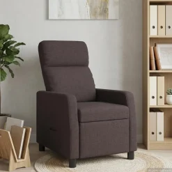 vidaXL Relaxfauteuil Donkerbruin Stof