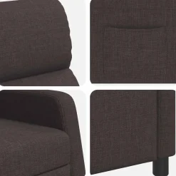 vidaXL Relaxfauteuil Donkerbruin Stof
