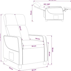 vidaXL Relaxfauteuil Donkerbruin Stof