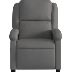 vidaXL Relaxfauteuil Grijs Echt Leer