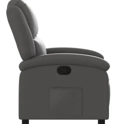 vidaXL Relaxfauteuil Grijs Echt Leer