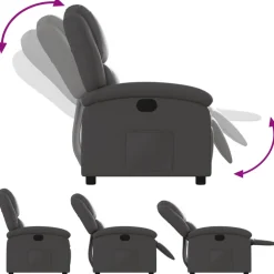 vidaXL Relaxfauteuil Grijs Echt Leer