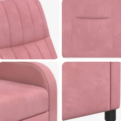 vidaXL Relaxfauteuil Roze fluweel
