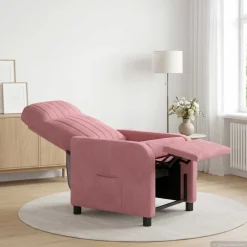 vidaXL Relaxfauteuil Roze fluweel