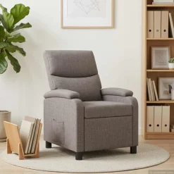 vidaXL Relaxfauteuil Taupe Stof