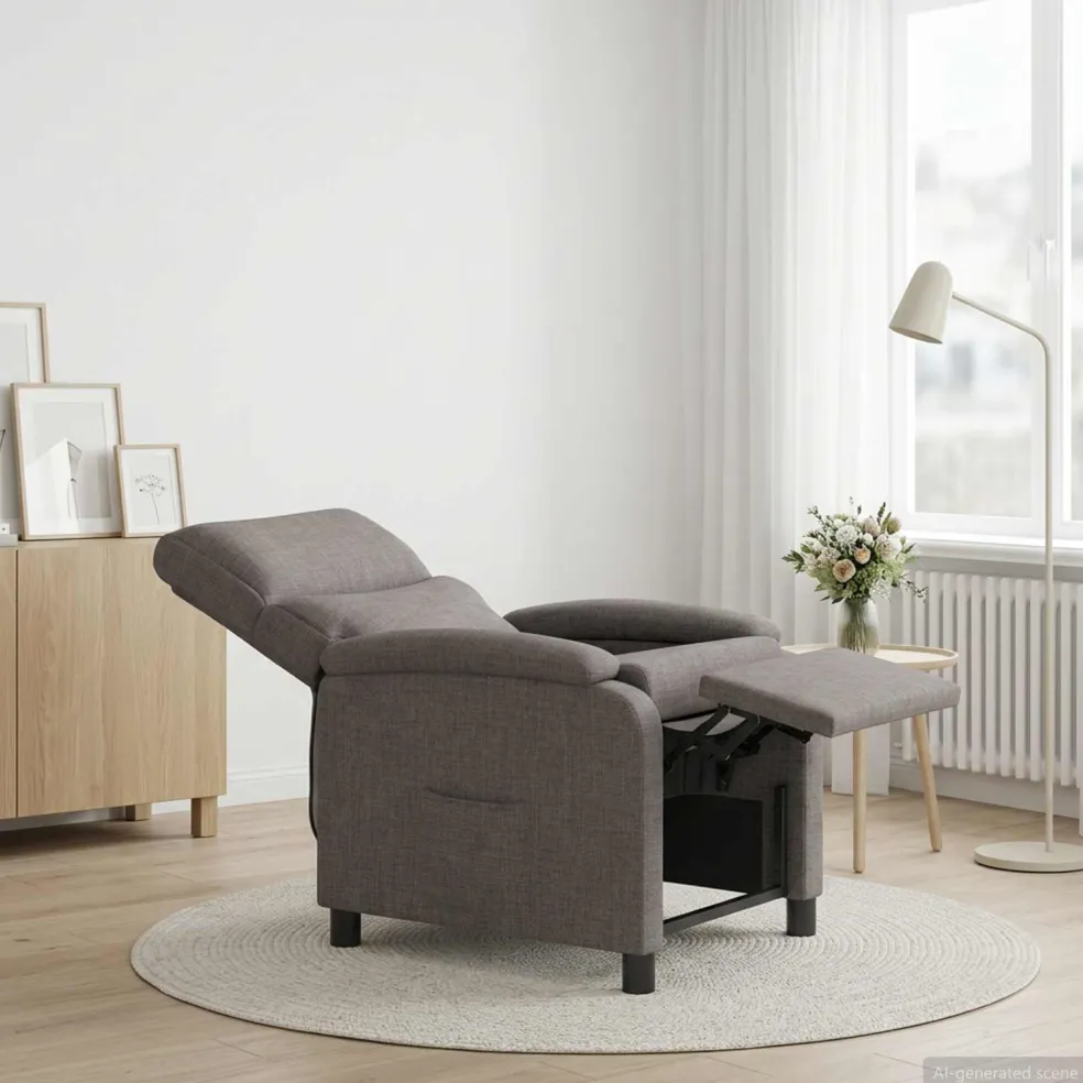 vidaXL Relaxfauteuil Taupe Stof