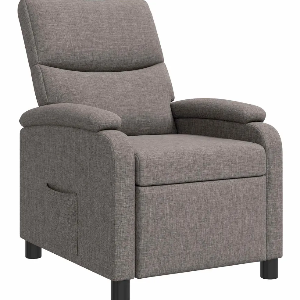 vidaXL Relaxfauteuil Taupe Stof
