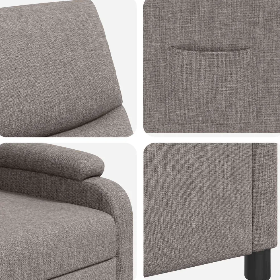 vidaXL Relaxfauteuil Taupe Stof