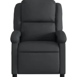 vidaXL Relaxfauteuil Zwart Echt Leer