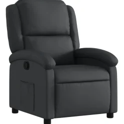 vidaXL Relaxfauteuil Zwart Echt Leer