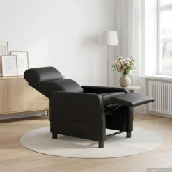 vidaXL Relaxfauteuil Zwart Kunstleer