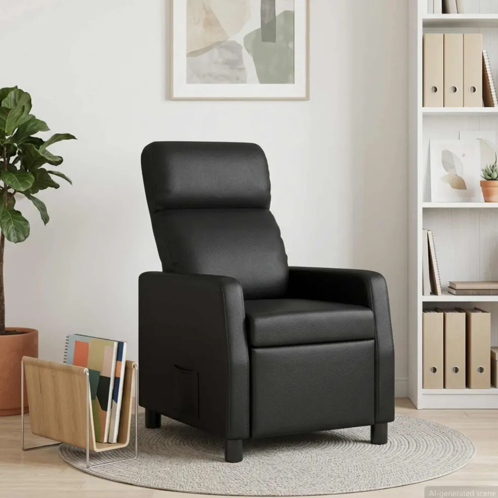 vidaXL Relaxfauteuil Zwart Kunstleer