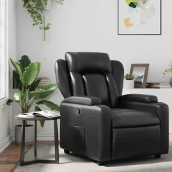 vidaXL Relaxfauteuil Zwart Kunstleer