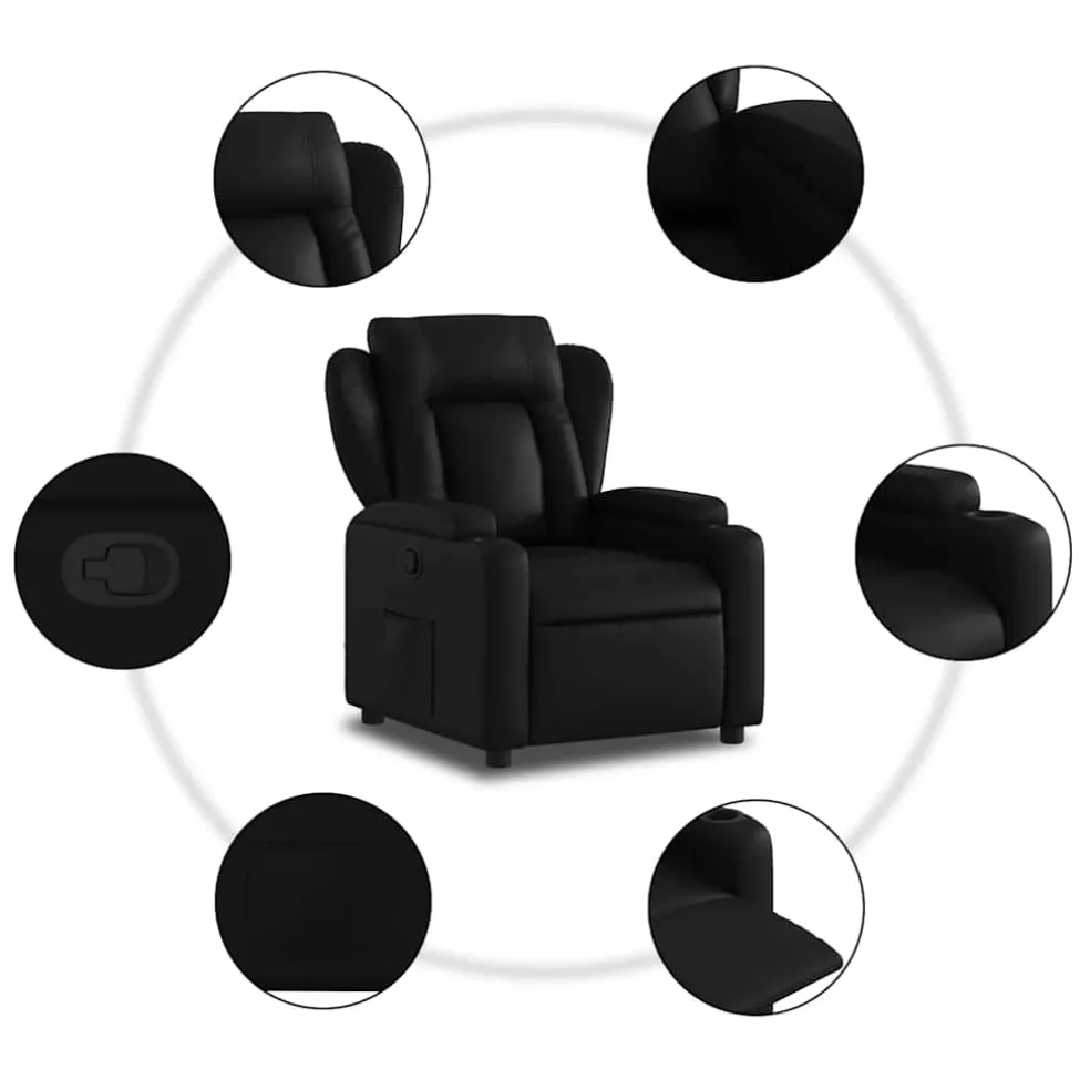 vidaXL Relaxfauteuil Zwart Kunstleer