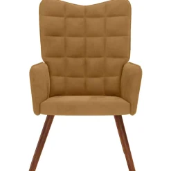 vidaXL Relaxstoel fluweel bruin