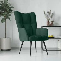 vidaXL Relaxstoel fluweel donkergoen