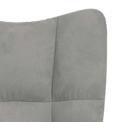 vidaXL Relaxstoel fluweel lichtgrijs